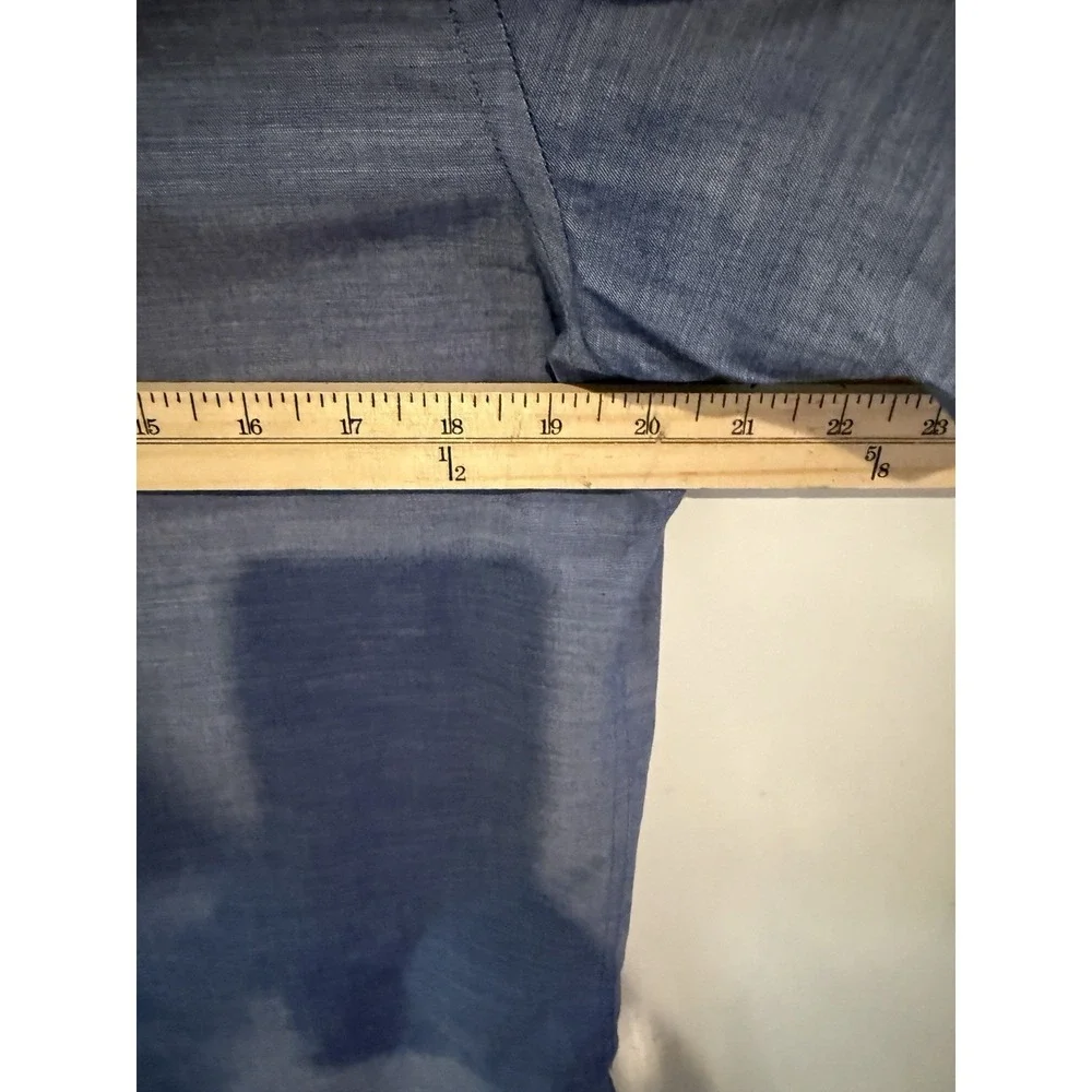 Banana Republic Shirt Mens M Blue Long Sleeve Button Non Iron Tailored Slim Fit